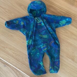 Patagonia Vibrant Blue and Green Kids Footie